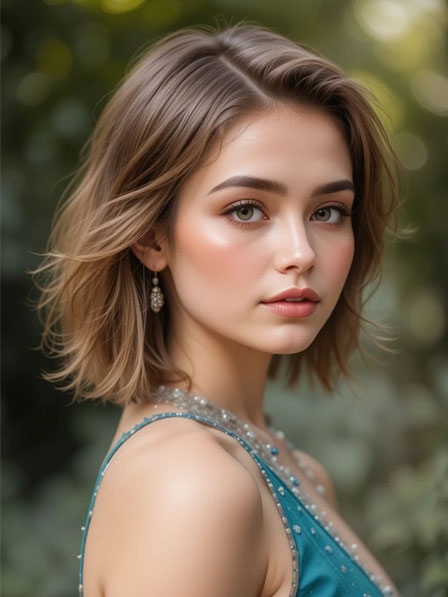 Bob Smooth Hairstyles Human Hair Side Part Wigs