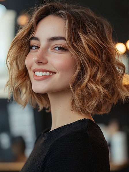 Ladies Lace Front Wavy Real Hair Wigs 2025