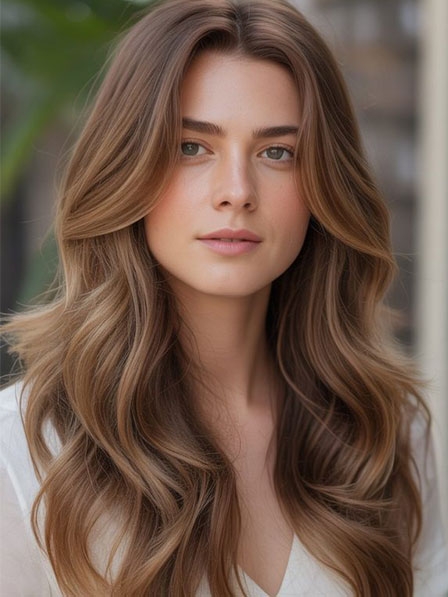 Human Hair Full Lace Long Wavy Wigs