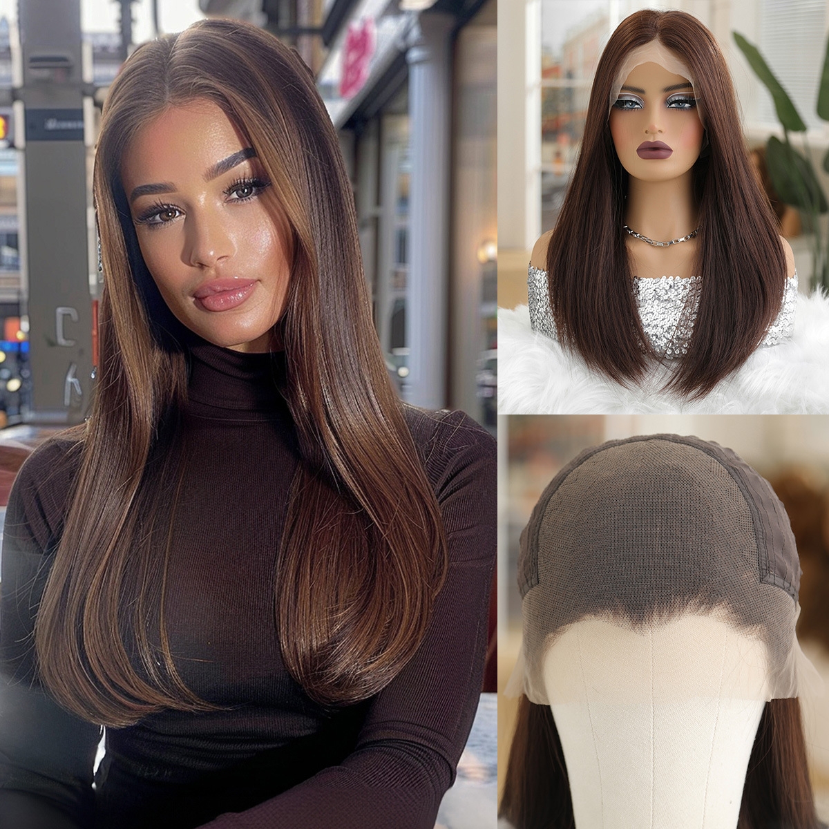 Natural Look Lace Front Human Hair Wigs