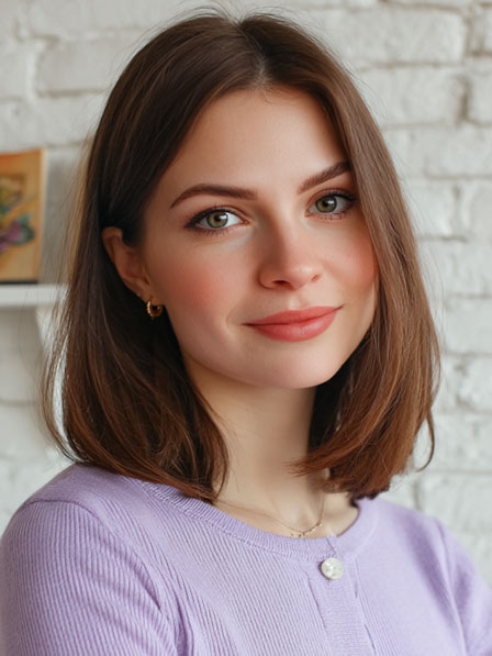 Middle Part Bob 100% Human Hair Lace Front Wigs