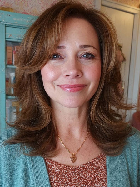 New Lace Front Human Hair Brown Wigs for White Women