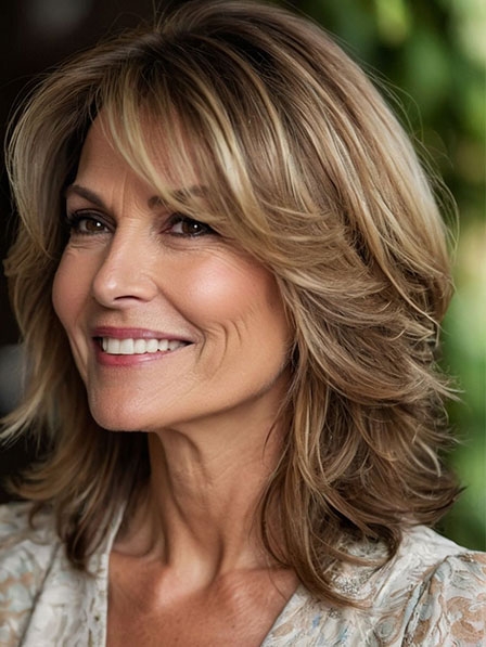 Fans Favourite Medium Real Hair Wigs for White Women