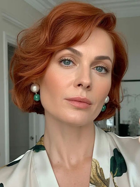 Choppy Wavy Human Hair Lace Front  Bob Wigs Wigsline