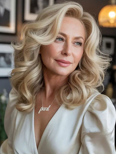 Blonde Lace Front Human Hair Wavy Wigs Online Sale