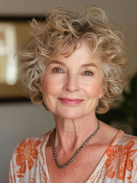 Layered Simple Lace Front Human Hair Wigs for Old Women