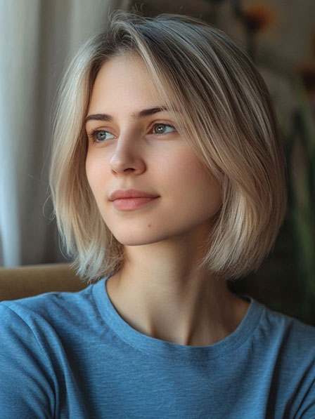 Lace Front Straight Bob Blonde Wigs