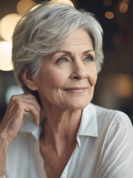 Short Grey Human Hair Wigs Lace Front