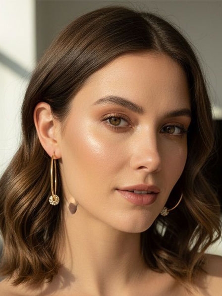 100% Human Hair Lace Front Mono Wavy Wigs