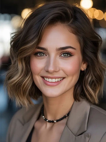 Chin Length Human Hair Lace Front Monofilament Wigs 2025