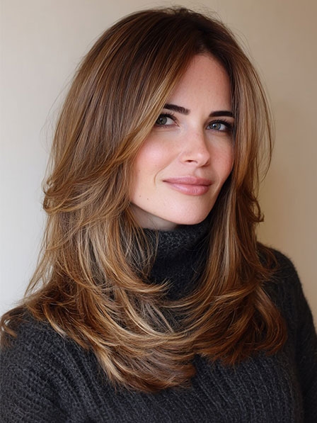 Long Straight Human Hair Lace Front Mono Top Wigs