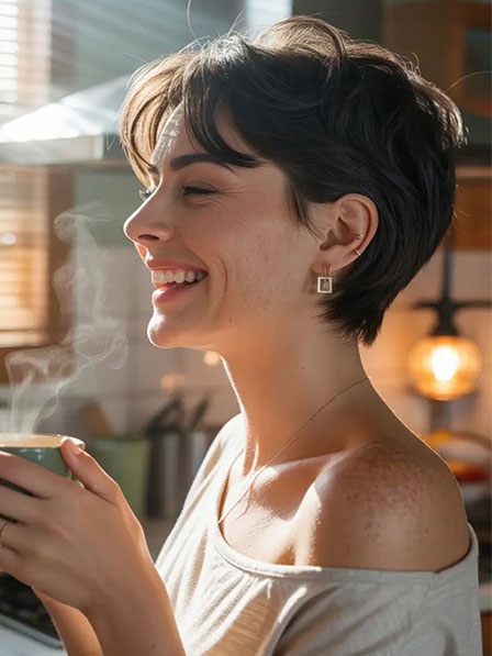 Quality Short Real Hair Lace Front Wigs for Young Women