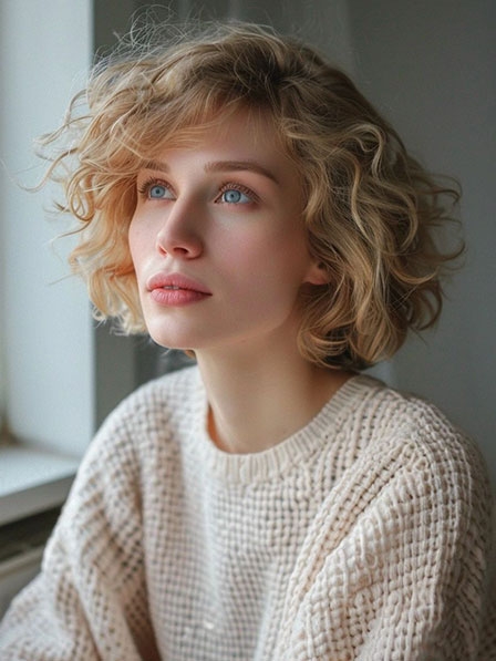 Classic Blonde Women Lace Front Real Wigs Daily Wear