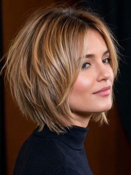 Natural Looking Layers Real Hair Wigs On Sale