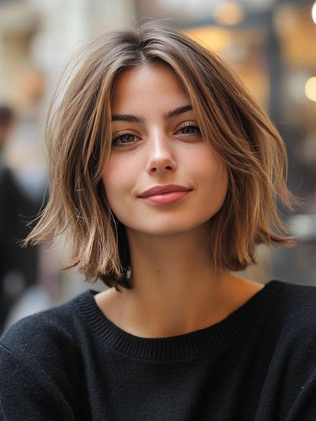 Lace Front Mono Top Human Hair Wigs Middle Part Bob Style Wigs