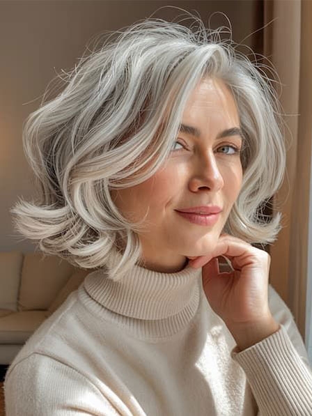Stylish Grey Bob Synthetic Hair Wigs New Arrivals
