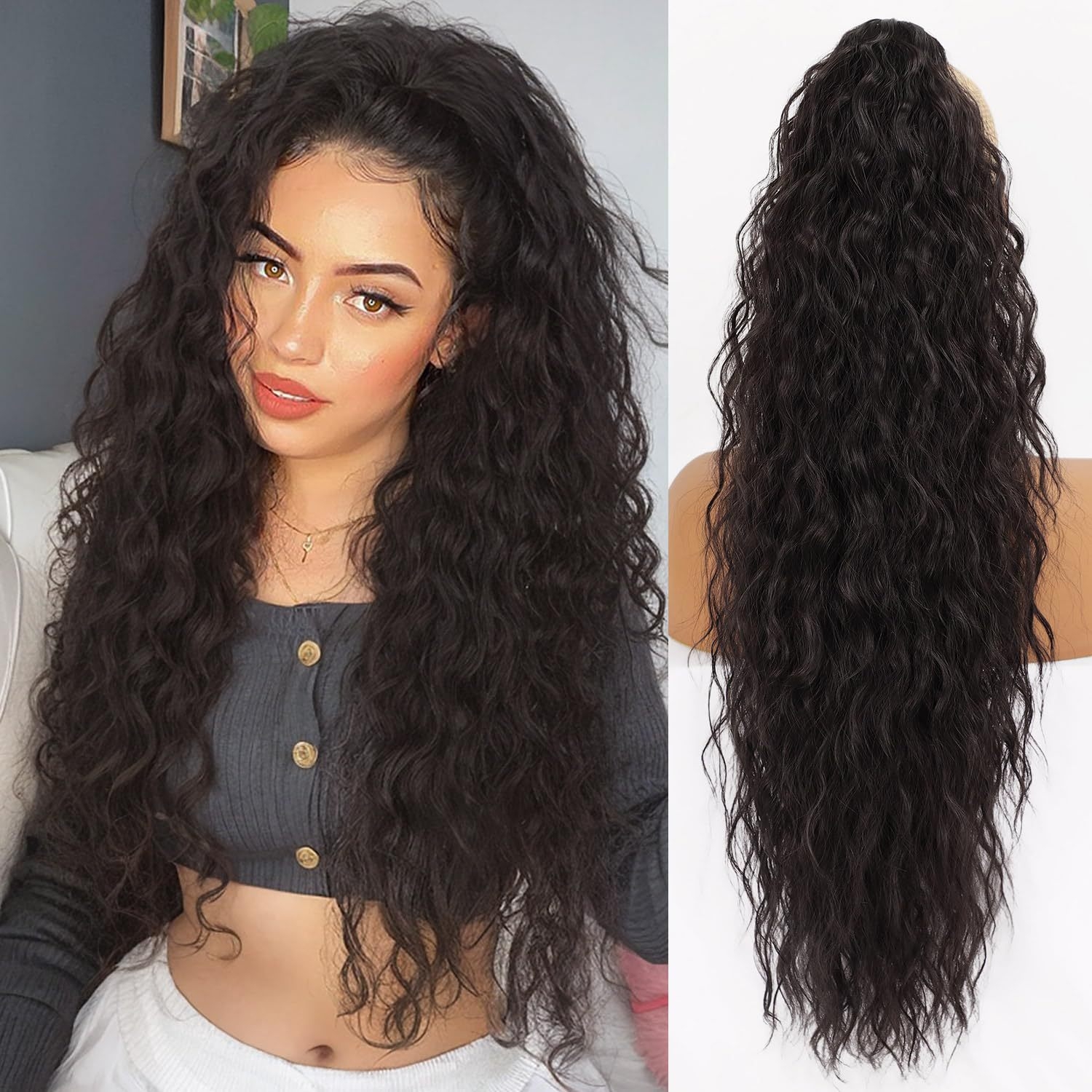 Long Curly Synthetic Wigs for Black Women