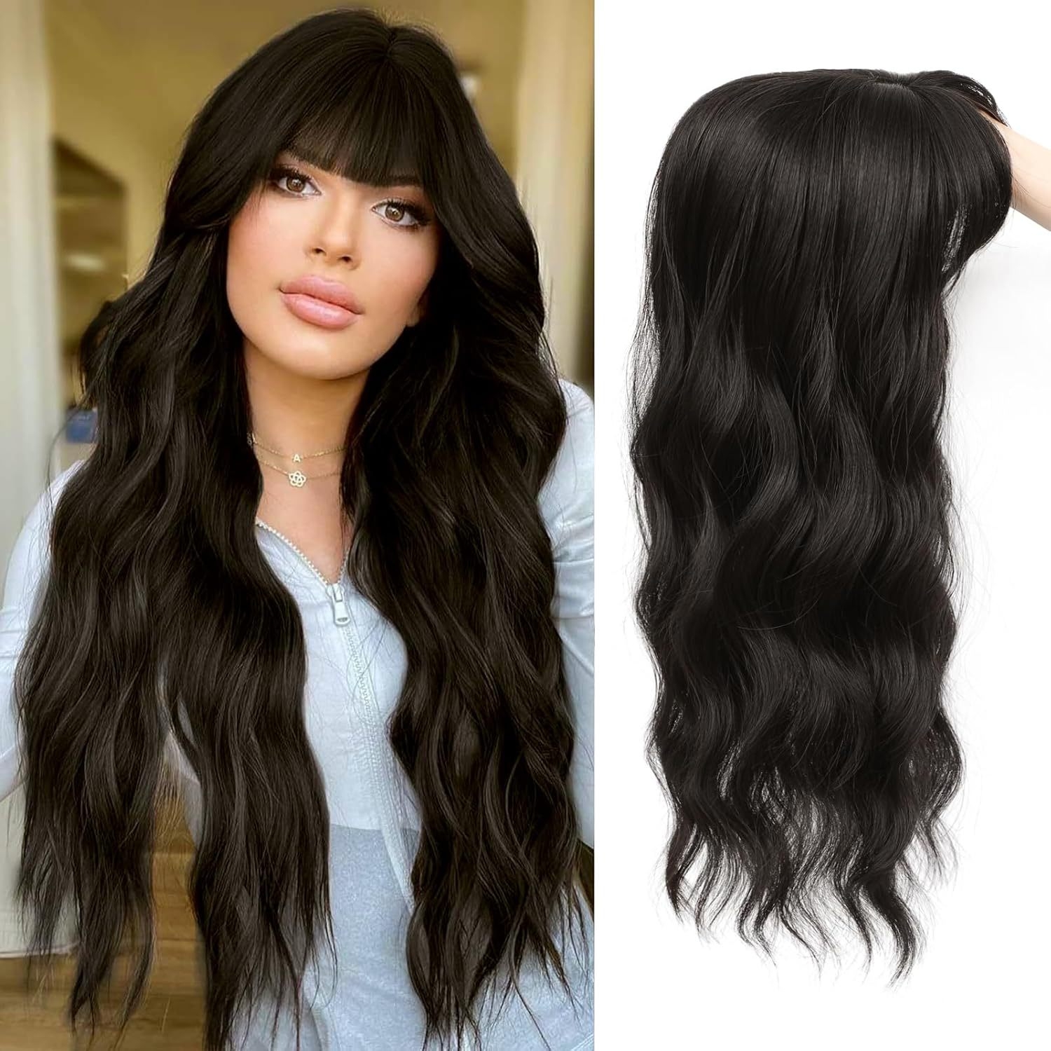 Long Wavy Fashion Black Hair Wigs