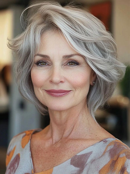 Fashion Layered Synthetic Grey Lace Wigs
