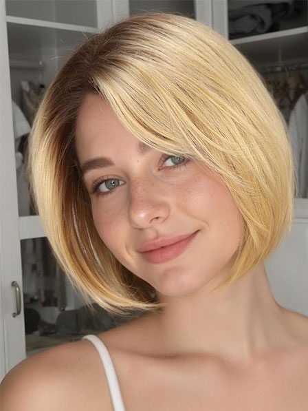 Synthetic Chin Length bob Straight Full Lace Wigs