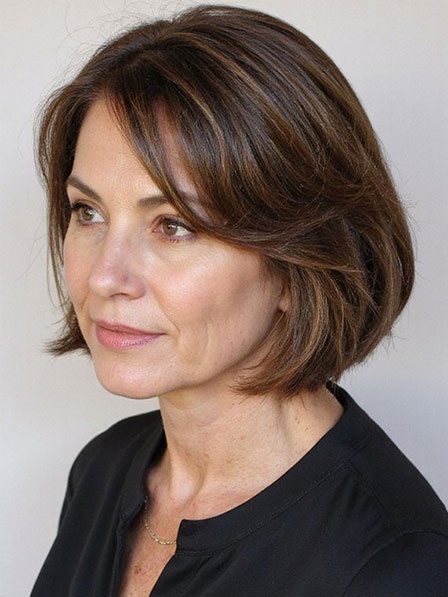 Stylish Chin Length Bob Synthetic Wigs Full Lace