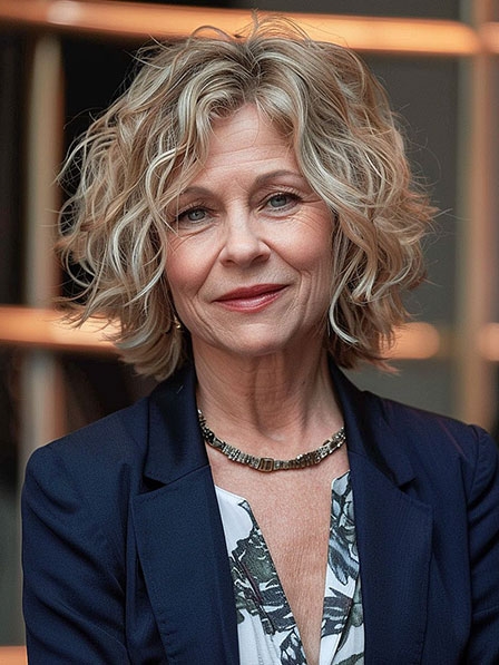 Loose Wavy Messy Bob Synthetic Hair Full Lace Wigs