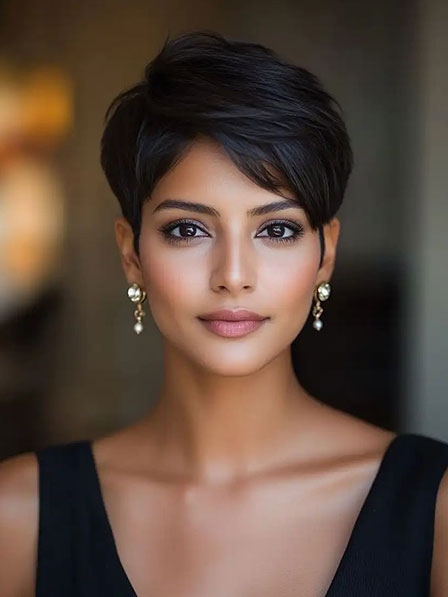 Pixie Cut Synthetic Hair BoyCuts Wigs For Young Lady