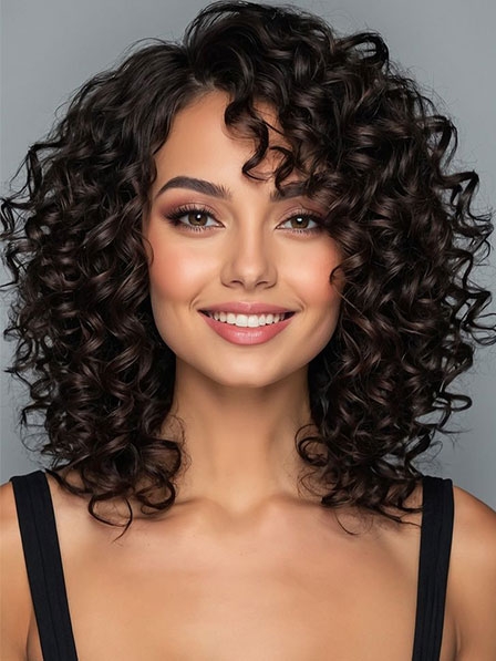 Sexy Women's Long Curly Full Lace Wigs Synthetic Hair