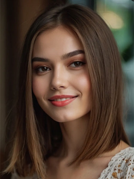 Medium Straight Centre Parting Full Lace Wigs