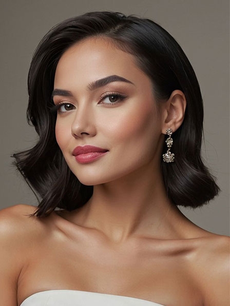 Synthetic Wavy Women Wig Full Lace Black Wigs