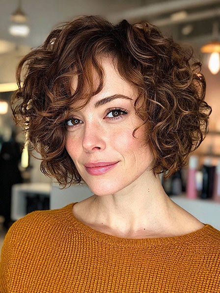 New Layeerd Curly Lace Front Synthetic Wigs