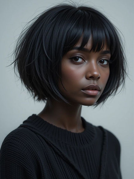 Simple Style Synthetic Lace Front Wigs for Black Women