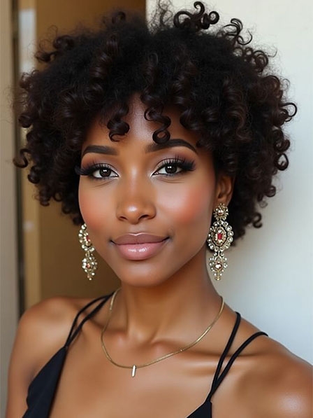 Black Curly Lace Front Synthetic Hair Wigs 2026