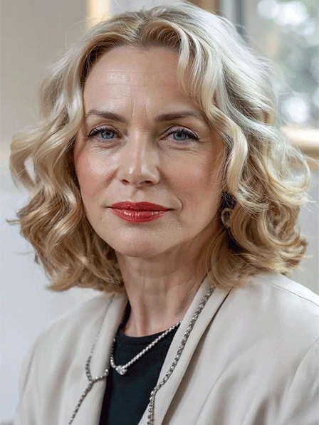 Blonde Middle Part Lace Front Mono Top Hair Wigs