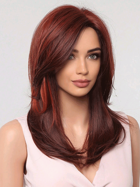 Long Synthetic Straight Lace Front Mono Wigs