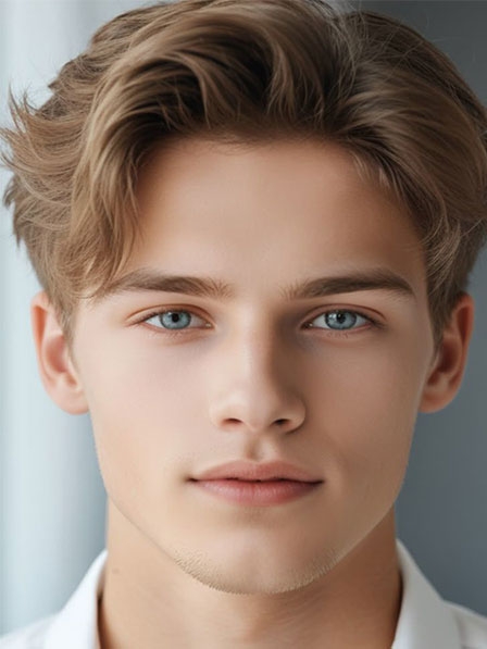 Classic Style Short Cut Lace Front Real Hair Wigs For Men Wigsline