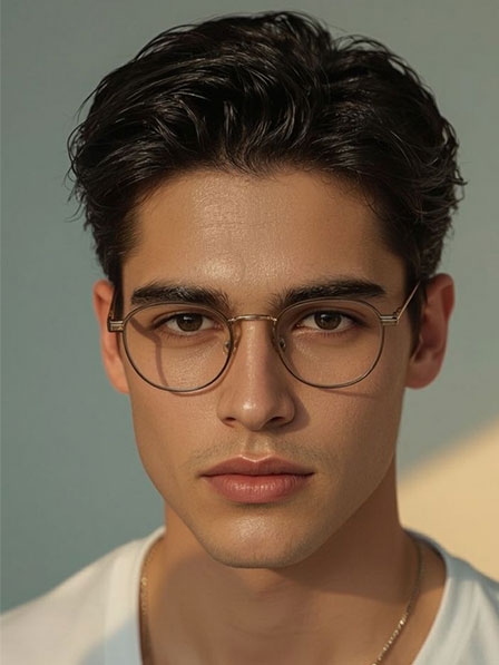 Elegant Lace Front 100% Human Hair Short Wigs For Men