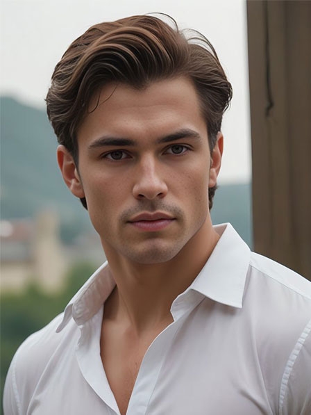 Affordable Short Wavy Men's Real Hair Wigs Wigsline