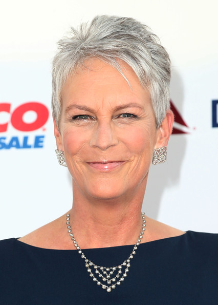 Cropped Straight Lace Front Grey Wigs for Seniors