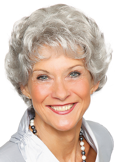 Grey Short Wavy Capless Synthetic Wig