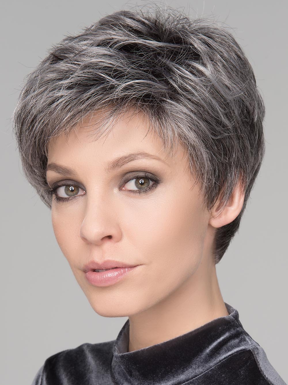 Pixie Cut Salt and Pepper wigs