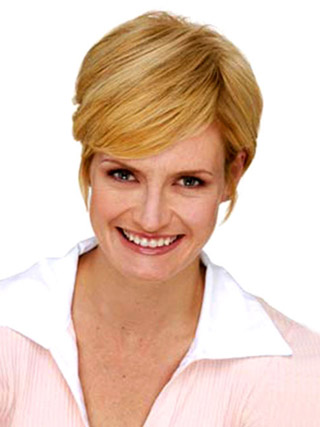 Straight Blonde Human  Hair Comfortable Hair Pieces