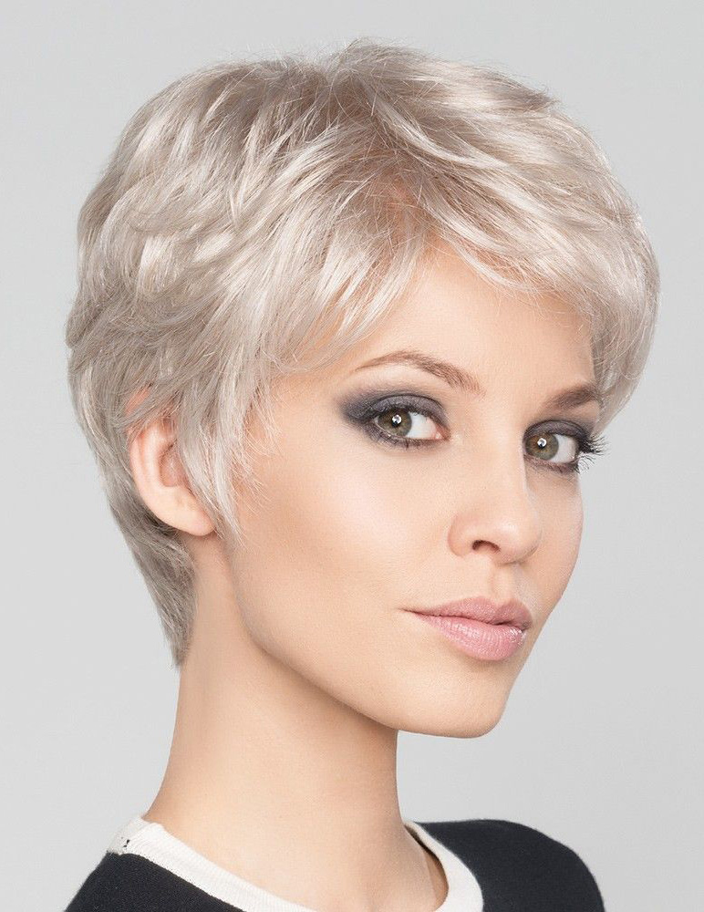 Short Pixie Cut Silver Grey Hair Wig