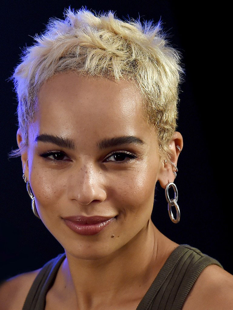 Zoe Kravitz Pixie Cut Blonde Wig For Ladies