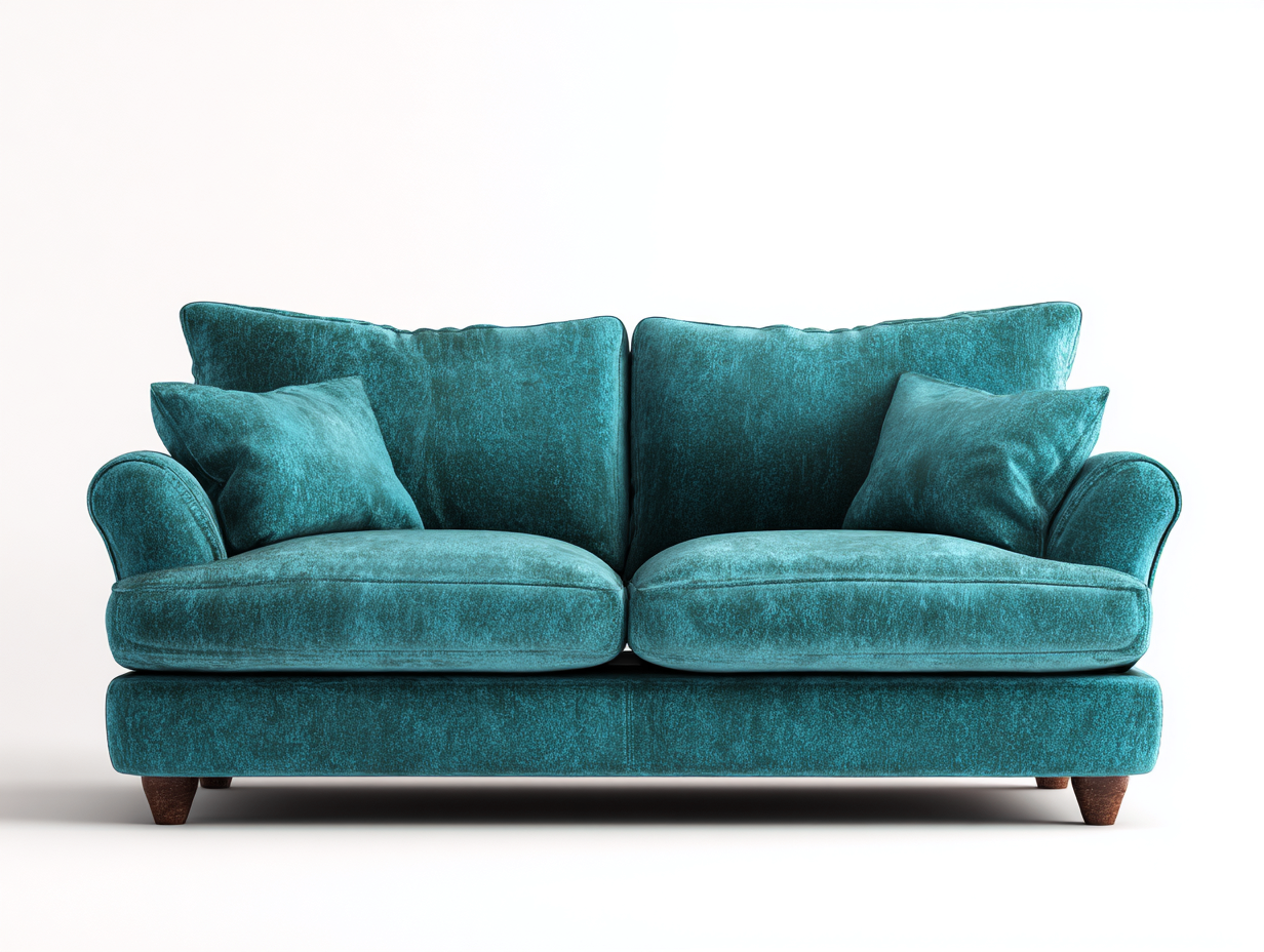 2 Seater Sofa Upholstered Fabric Sofa 180x90x85 cm - Teal - Modern Comfort Design-Nestupio