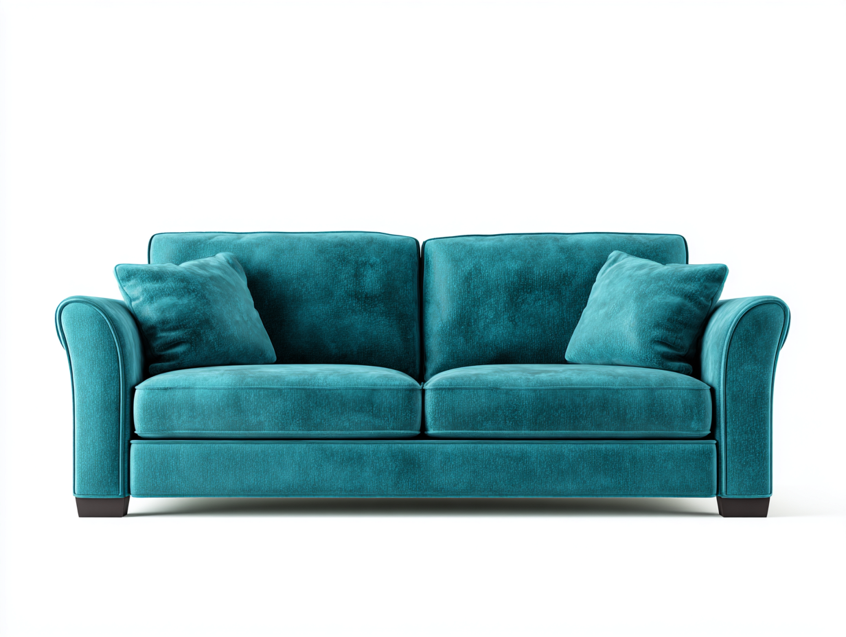 2 Seater Sofa Fabric Upholstered 180x90x85 cm - Teal - Modern Design-Nestupio