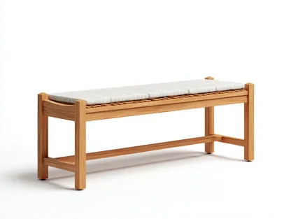 Outdoor Bench - wood - 160x45x50 cm - brown - modern outdoor seating design-Luxegopad