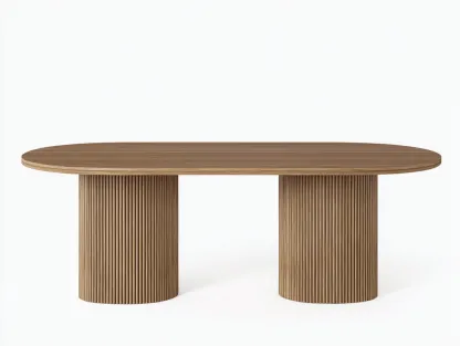 Garden table solid wood oval 200x100x75 cm - solid wood - outdoor modern design-Luxegopad