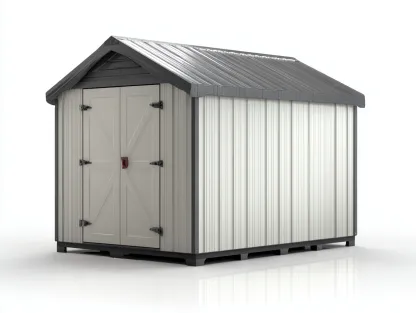 Garden Sheds Metal Garden Shed 200x160x210 cm - Beige-Grey - Modern Outdoor Storage Design-Luxegopad