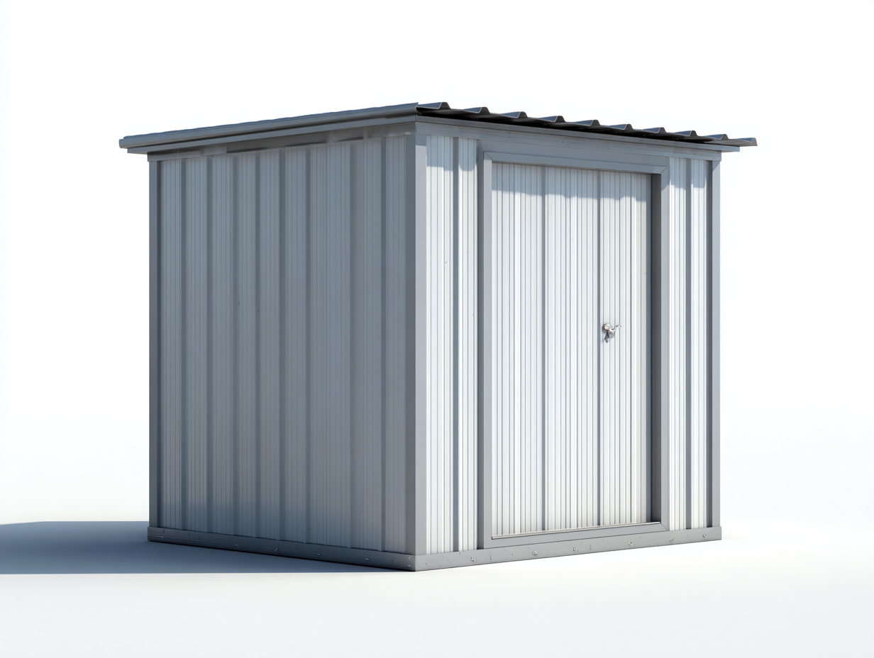 Garden Shed galvanized steel 180x120x190 cm - grey - compact outdoor storage design-luxemymart